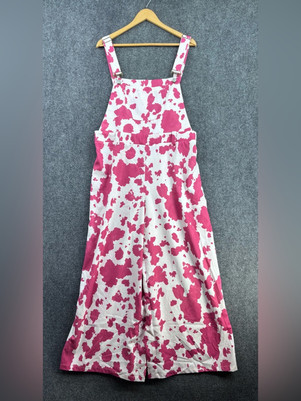 Pink Cow Print Space Cowboy Festival Western Revival Overalls Women’s Plus 2XL